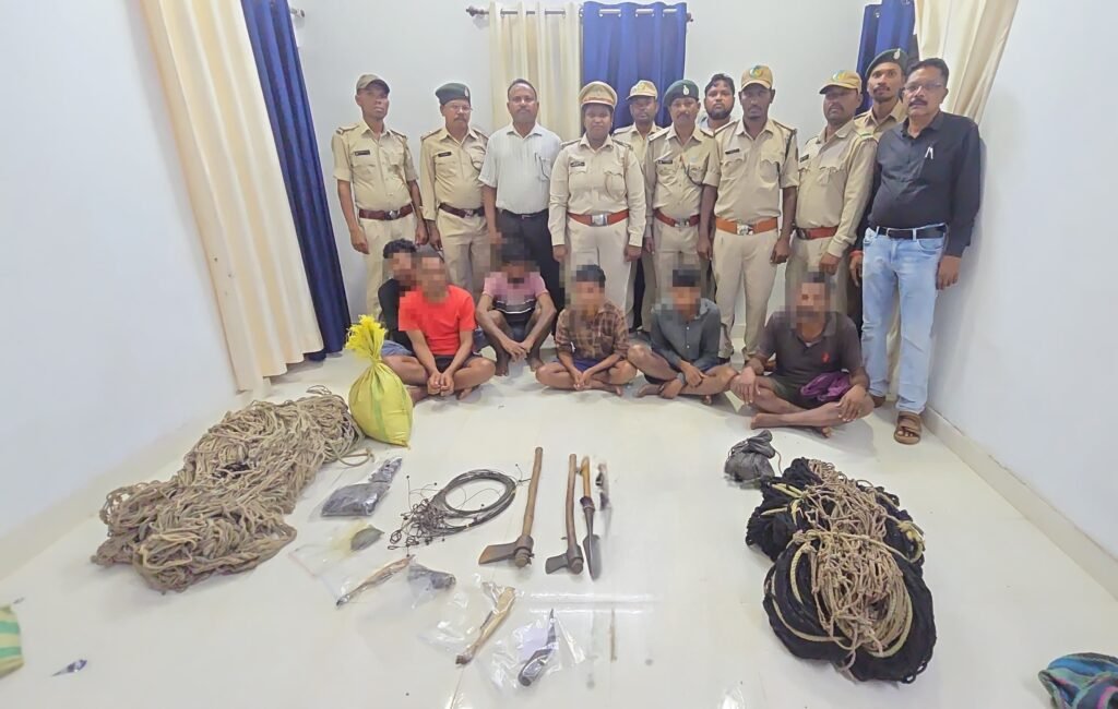 इन्द्रावती टाइगर रिजर्व में वन्यजीव शिकार पर बड़ी कार्रवाई, 6 आरोपी गिरफ्तार